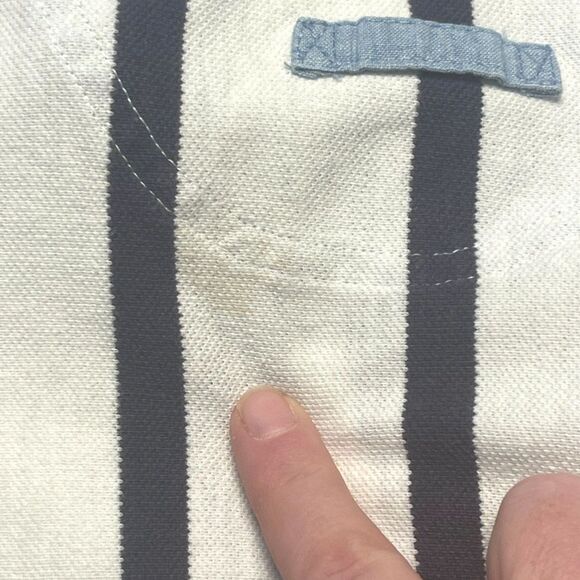 Vintage 90's Catalina Polo Men's XL Blue White Vertical Striped Cotton - Picture 7 of 12